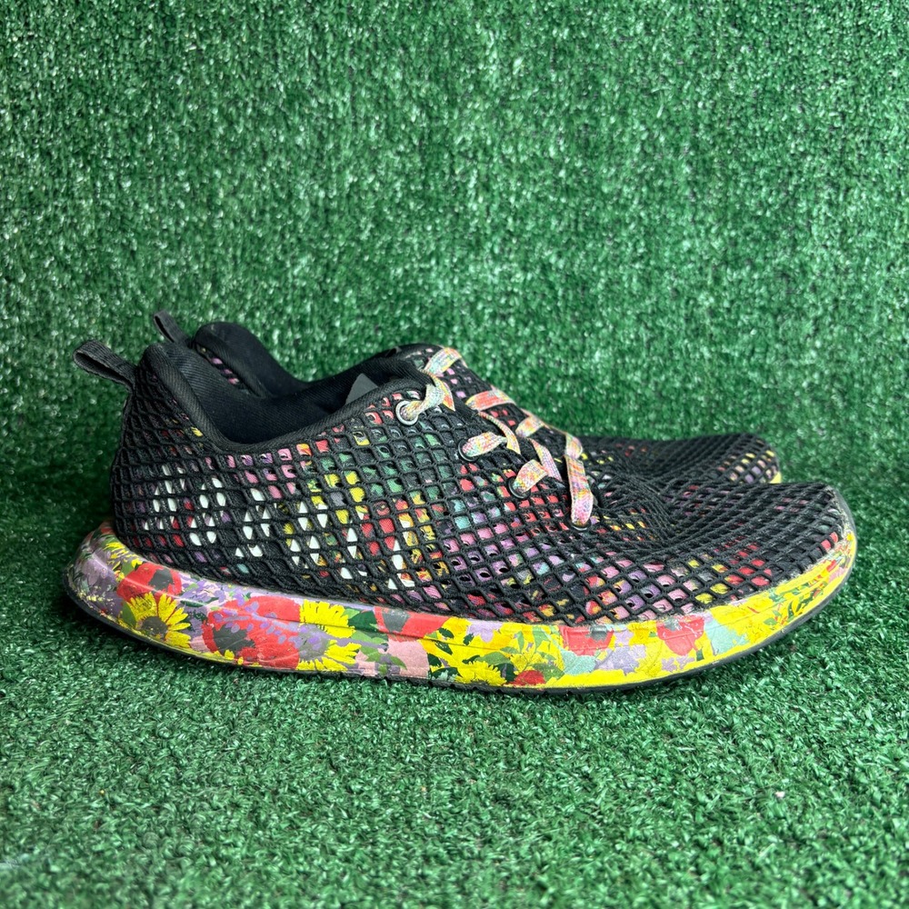 NOBULL Mesh‎ Runner Floral Breathable Athletic Sneaker Black Mens 9.5 Womens 11